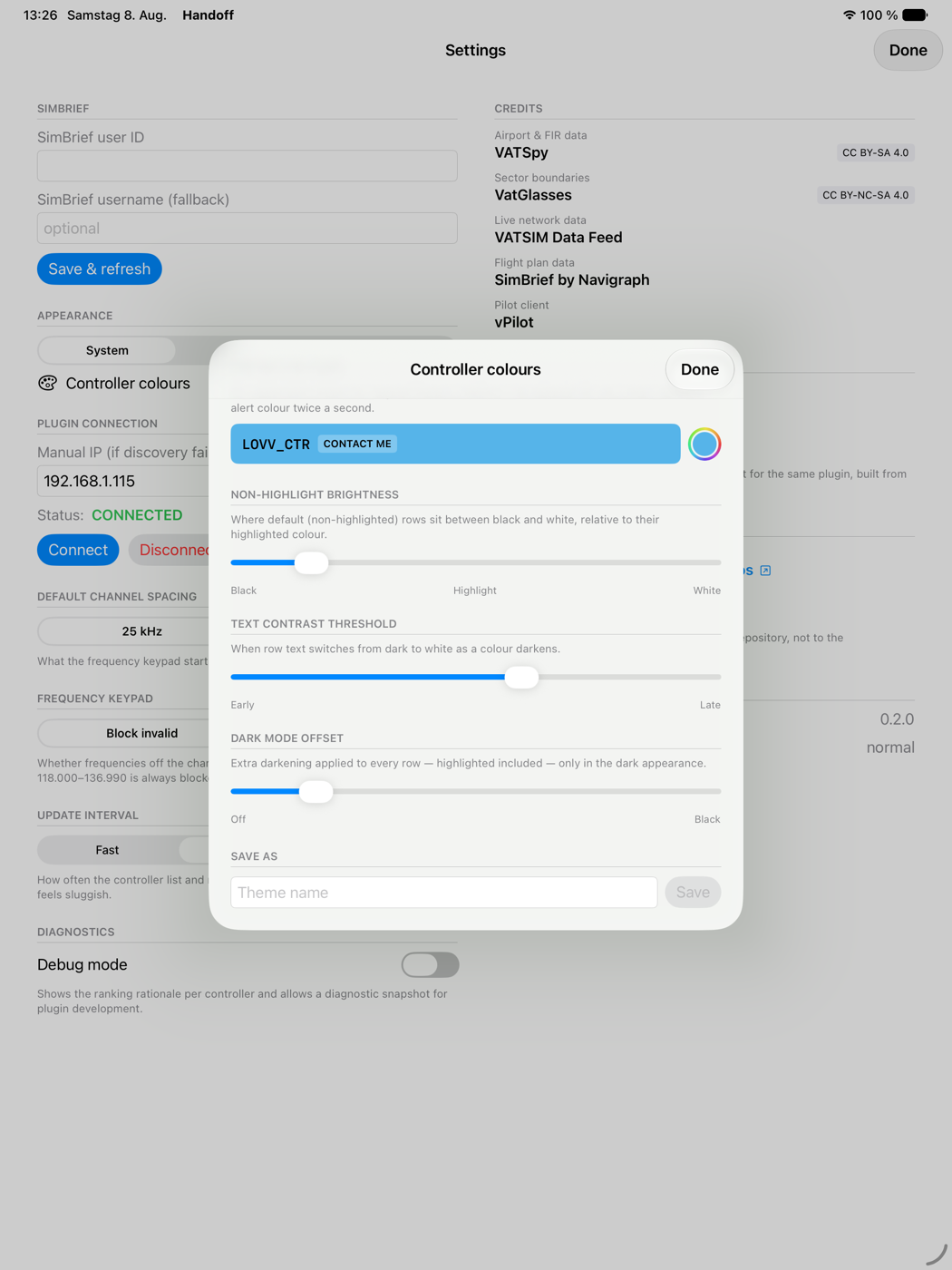 Sliders for non-highlight brightness, text contrast and dark-mode offset